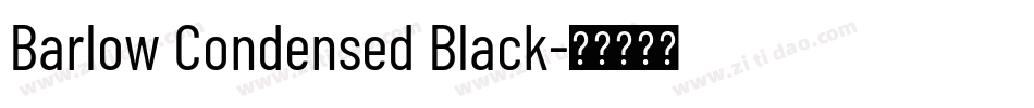 Barlow Condensed Black字体转换